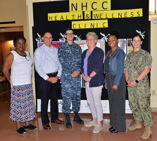 Staff members of the Naval Health Clinic Charleston Wellness Committee were recognized recently for their initiatives that lead to NHCC earning the 2017 Blue-H, Navy Surgeon General’s Health Promotion and Wellness Award, Gold Star.