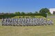 Airmen from the Arizona Air National Guard's 161st Air Refueling Wing pose for group photo at Royal Air Force Lakenheath, England May 24, 2018. The 161st ARW Airmen spent two weeks training alongside their counterparts form the 48th Fighter Wing to improve mission preparedness as well as gain valuable insight into what daily operations consist of while on active duty overseas. (U.S. Air National Guard photo by Staff Sgt. Dillon Davis)