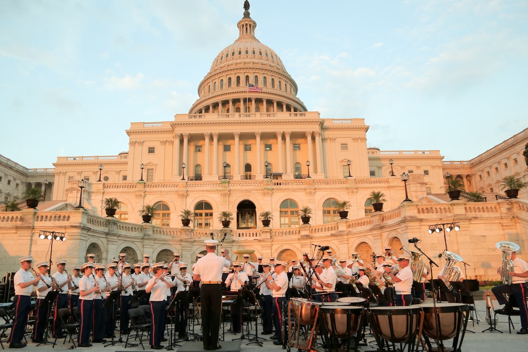 Marine Band on the West Terrace of the U.S. Capitol