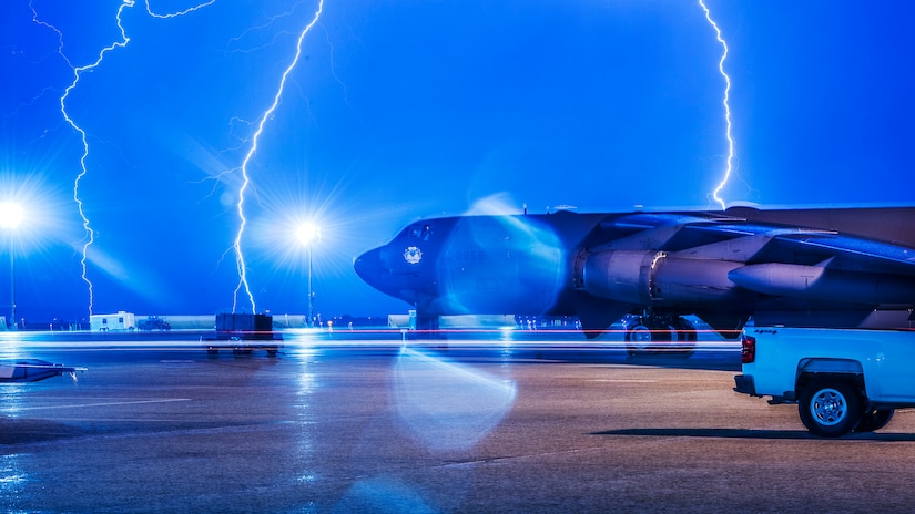 Heavy Lightning And Thunderstorm With Rain And Lightning strikes