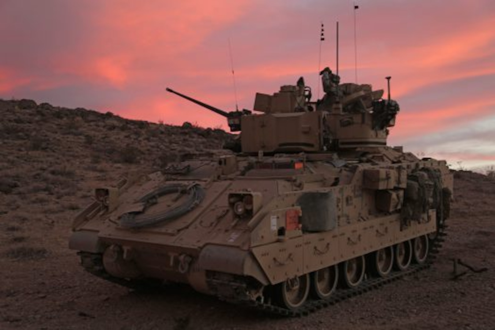 Army Soldiers prepare to execute a rehearsal of a night mission for live fire operations during Decisive Action Rotation 15-02 at the National Training Center in Fort Irwin, Calif., Nov. 11, 2014.