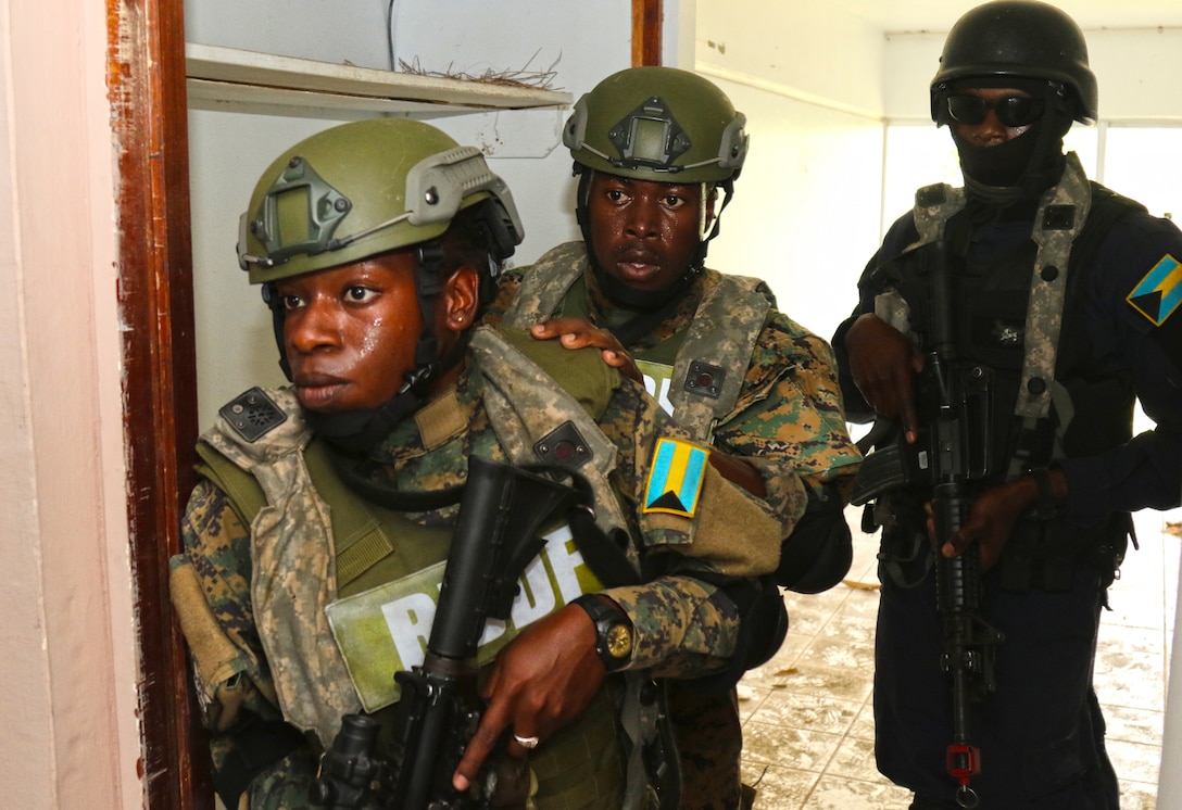 Multinational troops conduct joint training exercise in St. Kitts and Nevis.