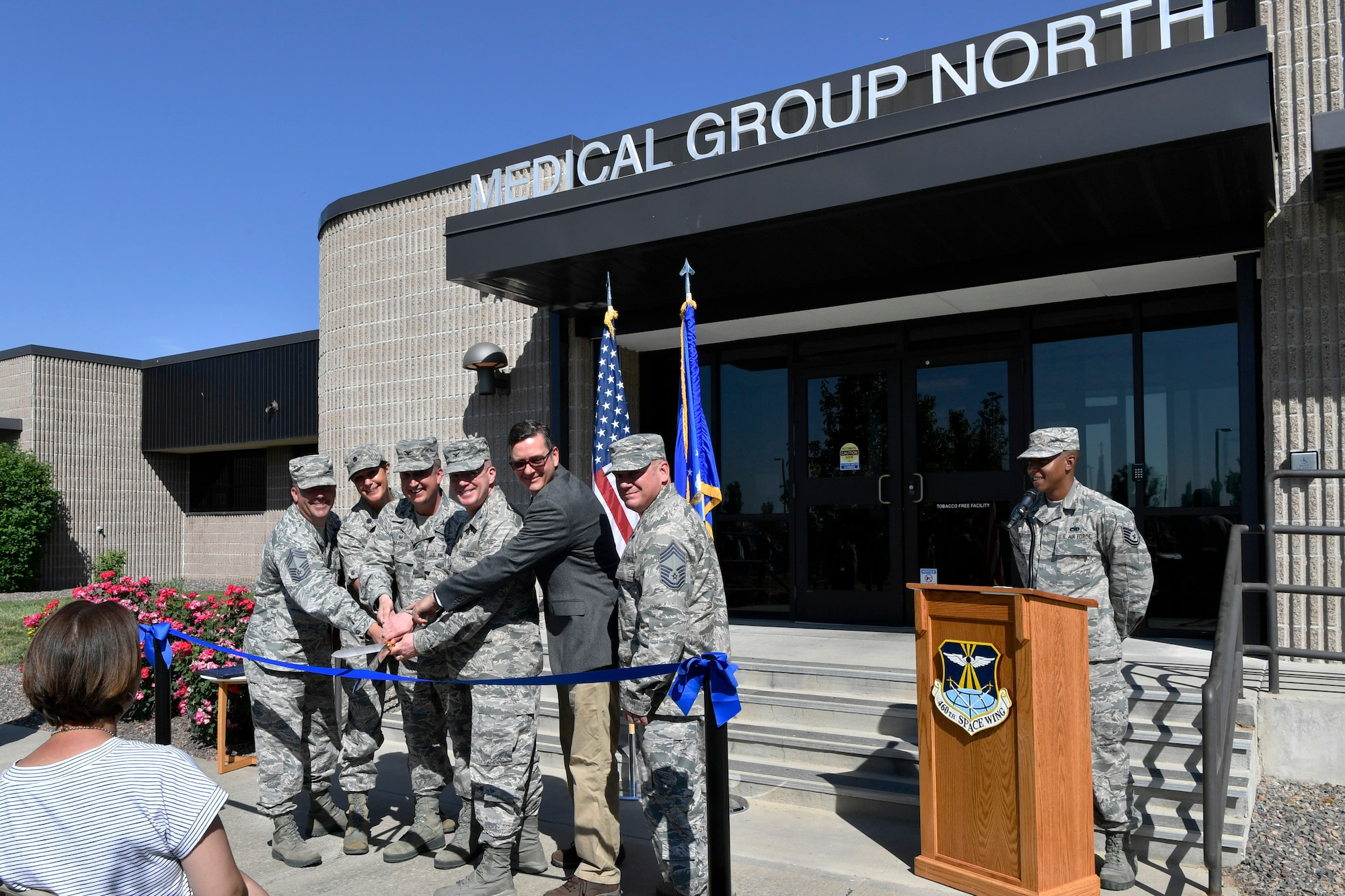 460th MDG celebrates massing of medics completion