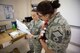 U.S. Air Force Senior Airman Jacquelyn Makranszky (left) and U.S. Air Force Master Sgt. Natasha Perry, medical technicians with the Kentucky Air National Guard’s 123rd Medical Group, take inventory of medical supplies for a health-care clinic at Lee County High School in Beattyville, Ky., June 14, 2018. The clinic is one of four being staffed by military health-care professionals in Eastern Kentucky from June 15 to June 24 as part of an Innovative Readiness Training mission called Operation Bobcat. The mission provides military forces with crucial expeditionary training while offering no-cost medical, dental and optometry care to area residents. (U.S. Air National Guard photo by Lt. Col. Dale Greer)