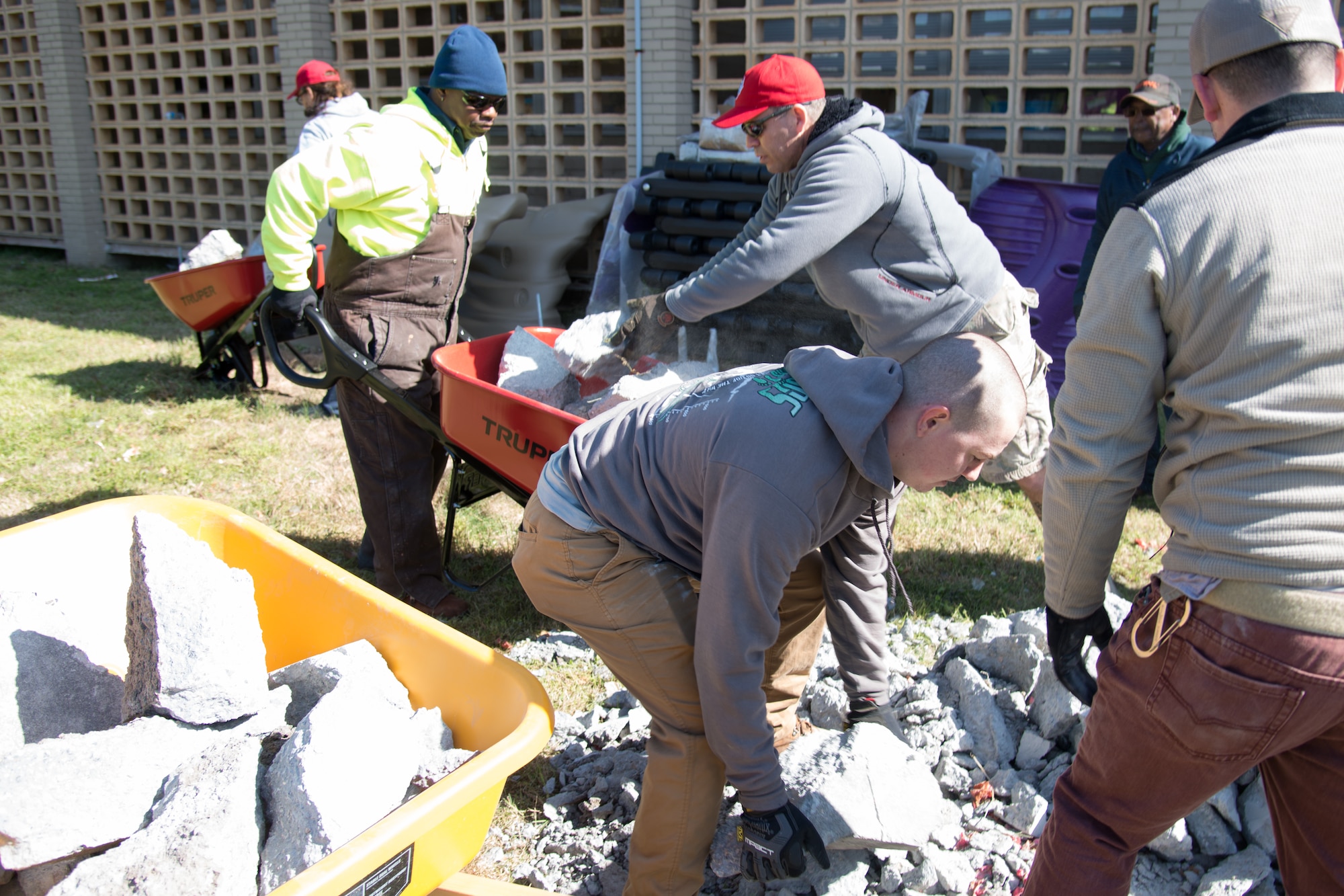 203rd RHS volunteers build playground in Norfolk