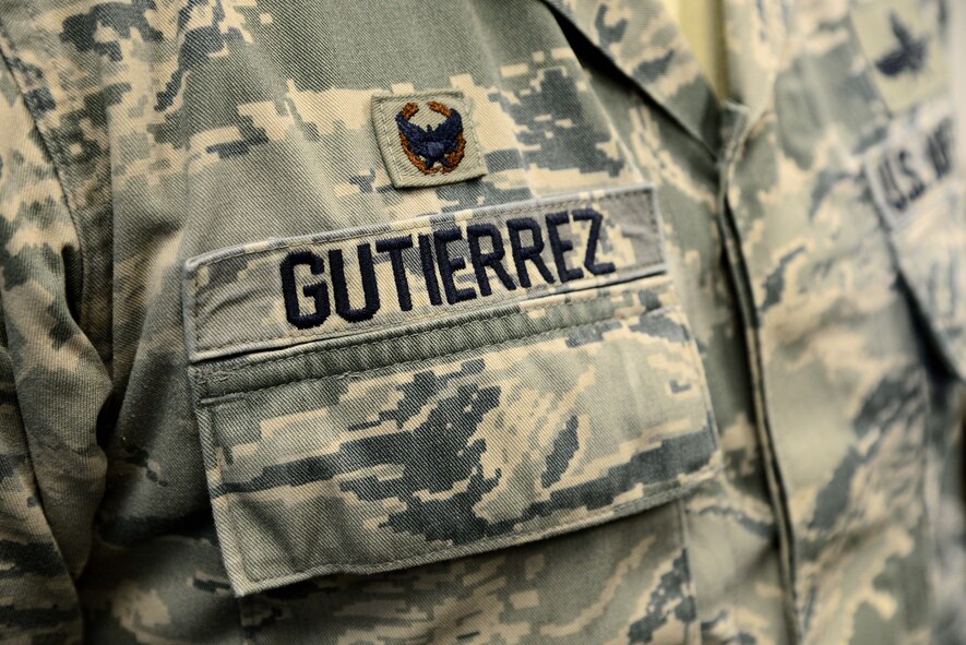 Maj. Eddy Gutierrez, 14th Communications Squadron commander, was originally born in Managua, Nicaragua. His mother took him and his brothers to the U.S. to flee the Contra War. Gutierrez joined the Army Reserves in 2000 and received his commission in 2006 through the Louisiana State University Air Force ROTC program. (U.S. Air Force photo by Airman 1st Class Beaux Hebert)