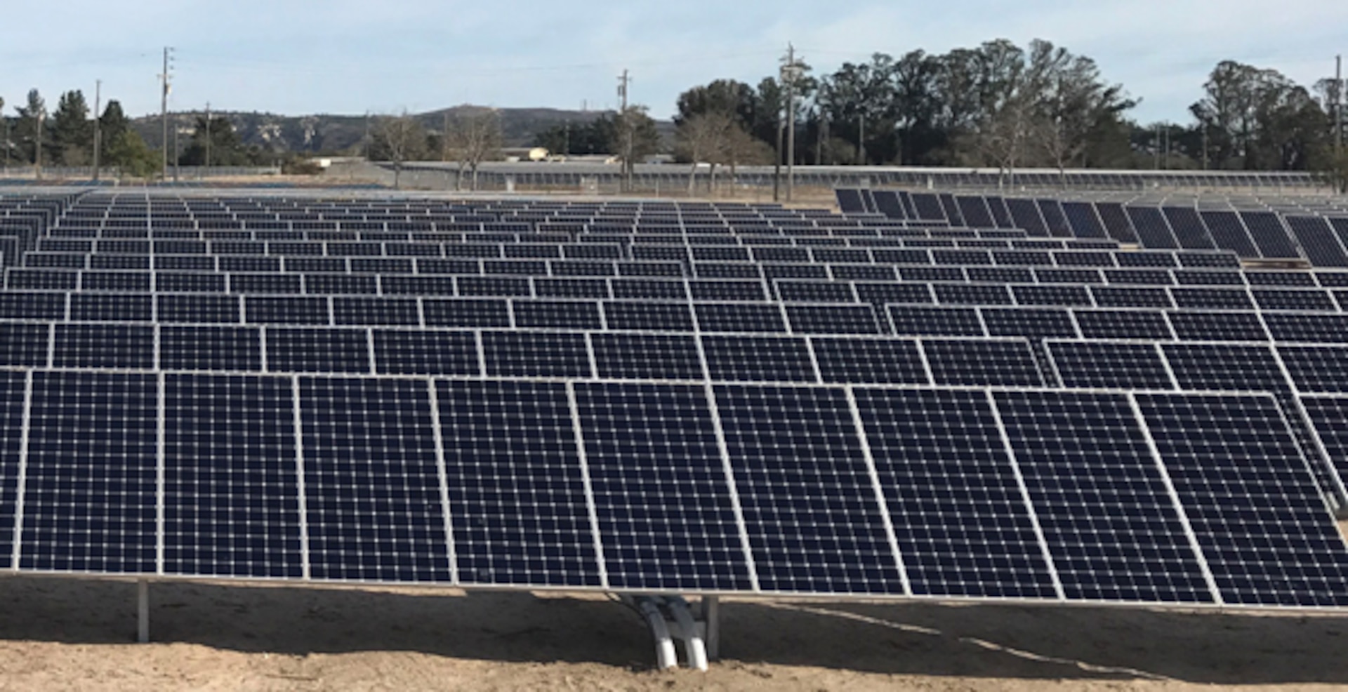 solar panels stretch across 180-acres