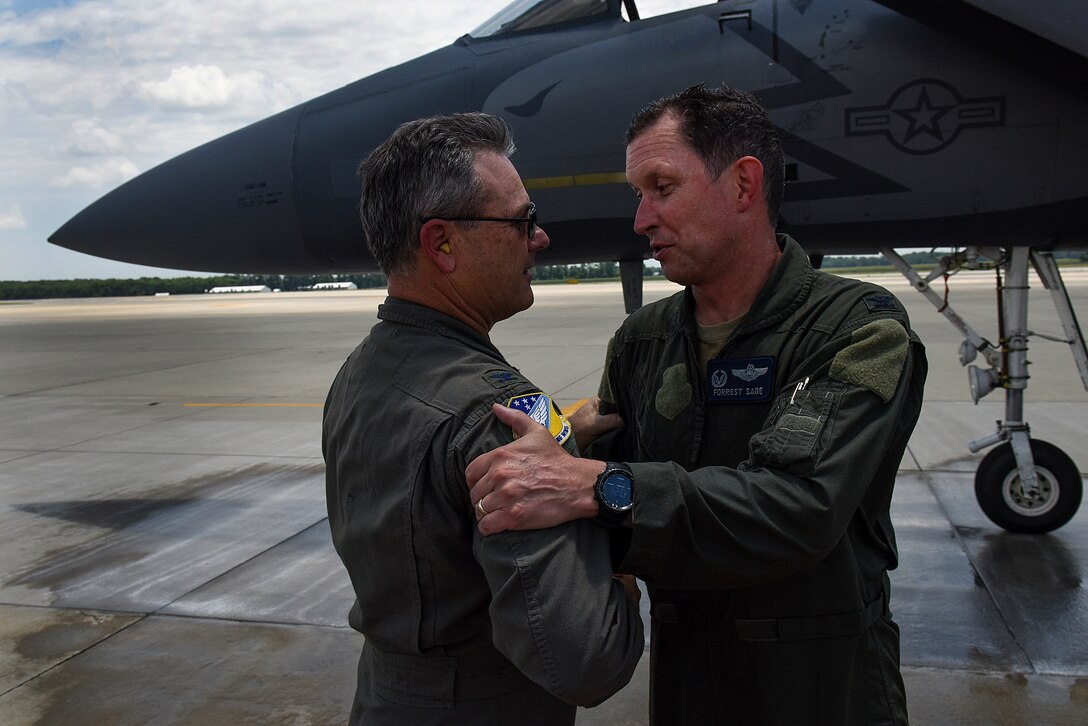 Col. Sage takes final flight as 4th FW commander