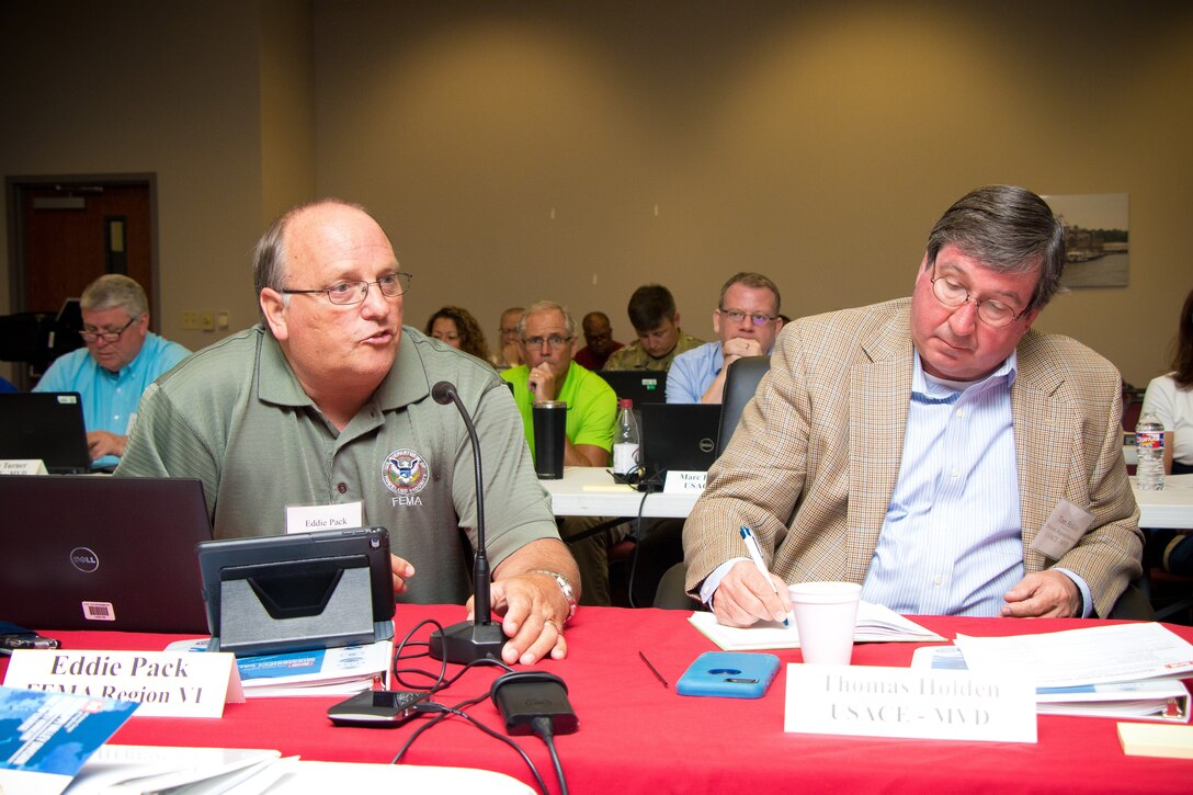 The U.S. Army Corps of Engineers Mississippi Valley Division holds an Interagency Hurricane Table-Top Exercise in Vicksburg, Miss., June 14, 2018.