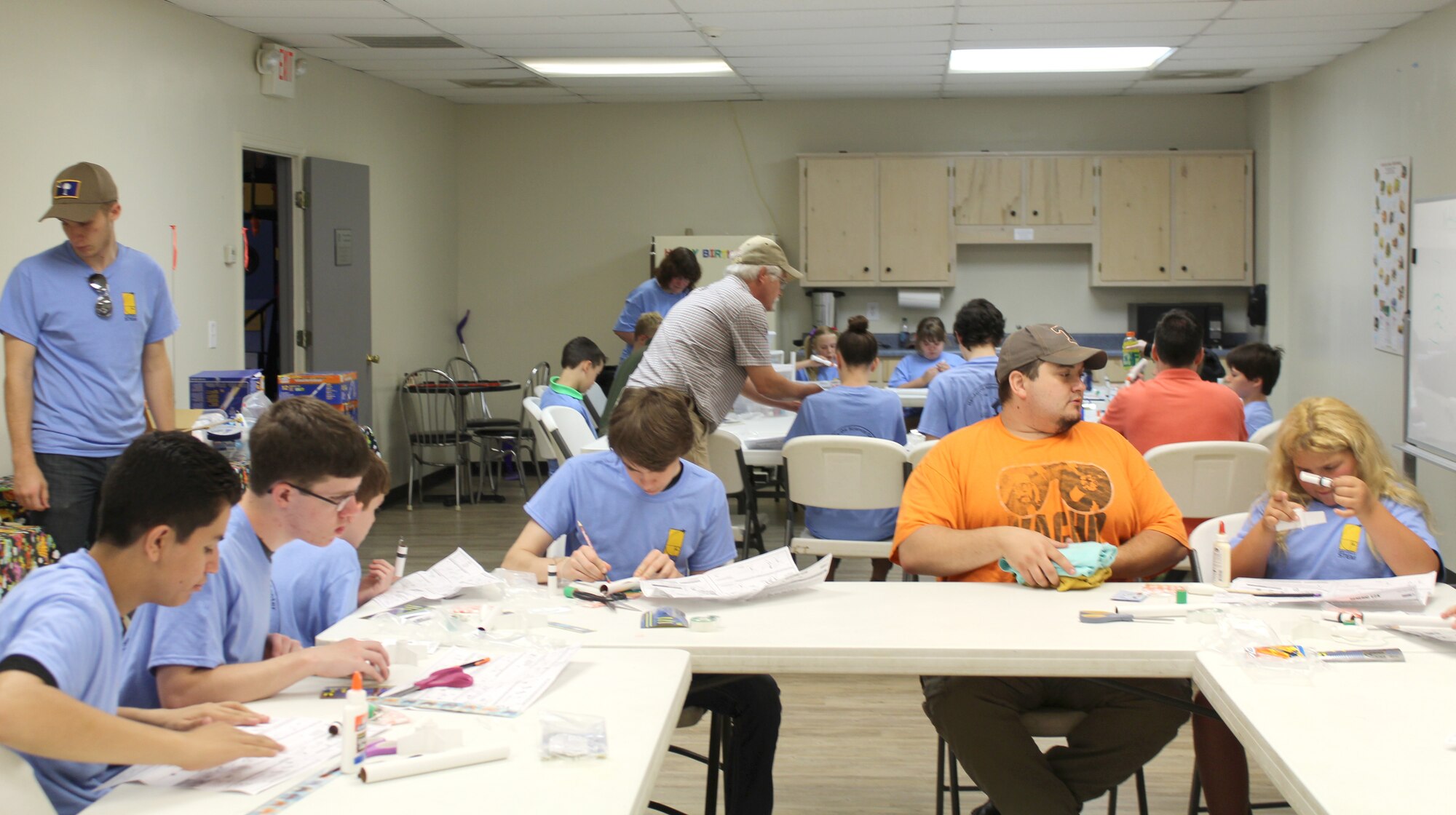 Participants of the Reach for the Stars competition held June 2 at the Hands-On Science Center work on building and designing their rockets. Students ages 10-18 from across southern middle Tennessee were invited to participate in the event. (Courtesy photo)