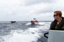 Coast guard boats conduct training off the Bahamas