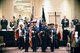 Members of the Tinker Honor Guard joined the Kiowa Black Leggings Society in presenting the colors to kick off the afternoon session of the Sovereignty Symposium, June 6, 2018, at the Skirvin Hotel in downtown Oklahoma City.