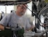 Ricardo Tarin, 575th Aircraft Maintenance Squadron aircraft maintenance machinist, drills new holes into an upper center longeron April 18, 2018, at Joint Base San Antonio-Randolph, Texas, that will be installed on a T-38 Talon during the Pacer Classic III upgrades.  (U.S. Air Force photo by Alex R. Lloyd)