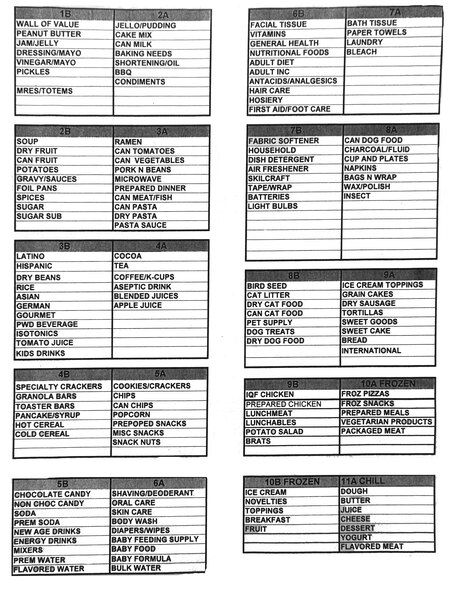 New layout of commissary aisles after renovations. (Courtesy photo)
