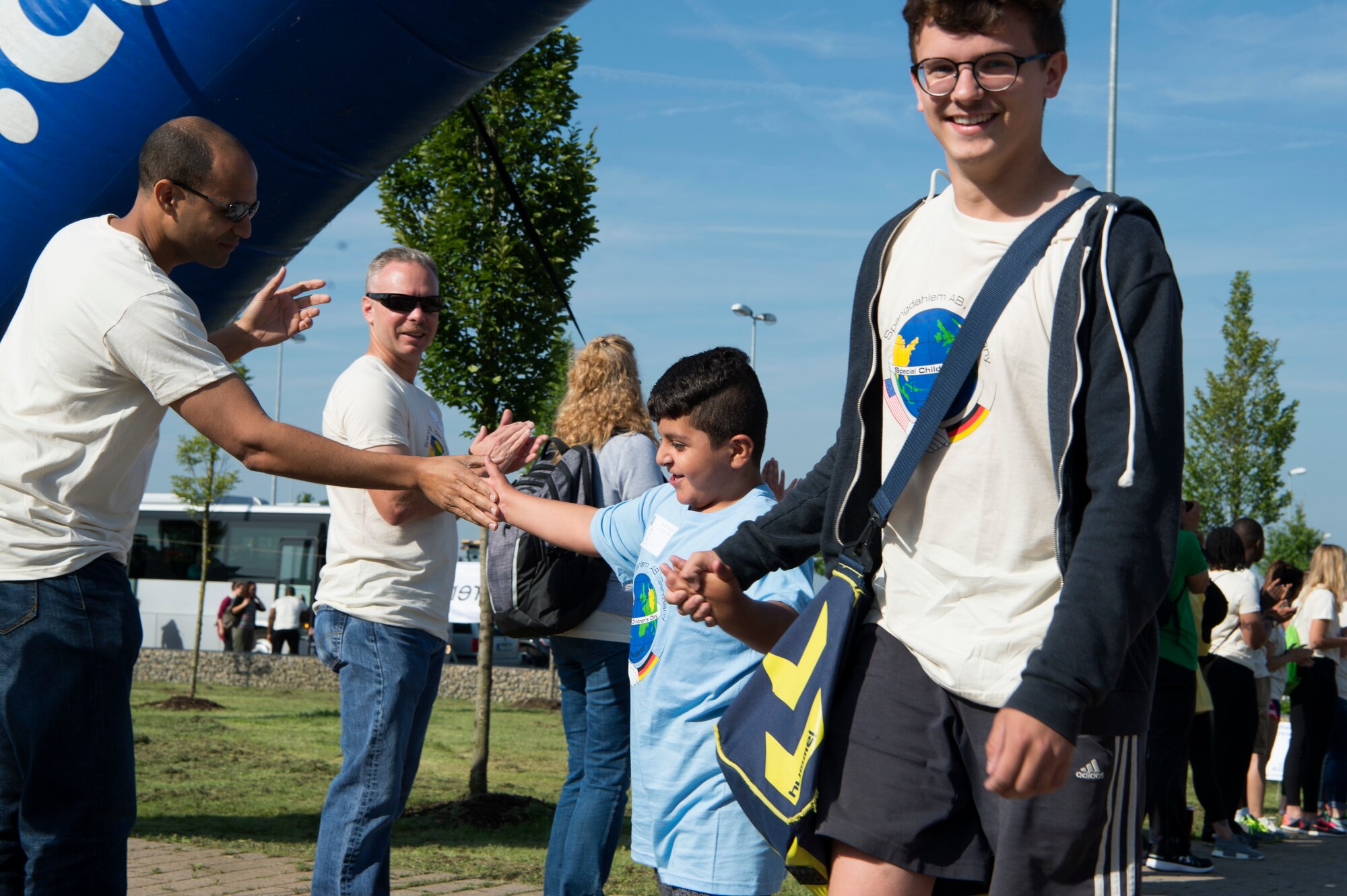 St. Martin's school and Spangdahlem students paired up with volunteers to engage in activities meant to be both challenging and fun.