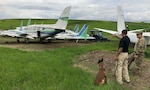 Tech. Sgt. Andres Tovar, 824th Base Defense Squadron security forces, assesses and advises the Costa Rican air vigilance service on fundamentals of counter narcotic detection training, during a three-week building partnership capacity mission with the SVA, May 16 to June 9, 2018. The mobility training team's mission was to train and advise the SVA in aircraft interdiction, aircraft maintenance, base defense and dog handling as they continue to counter illicit drug trafficking throughout the region. (U.S. Air Force photo by Staff Sgt. Joseph Elizondo)