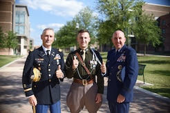 2nd Lt. Wyatt Edward Thomas with his father and grandfather. (Courtesy photo by Jefferson Thomas)