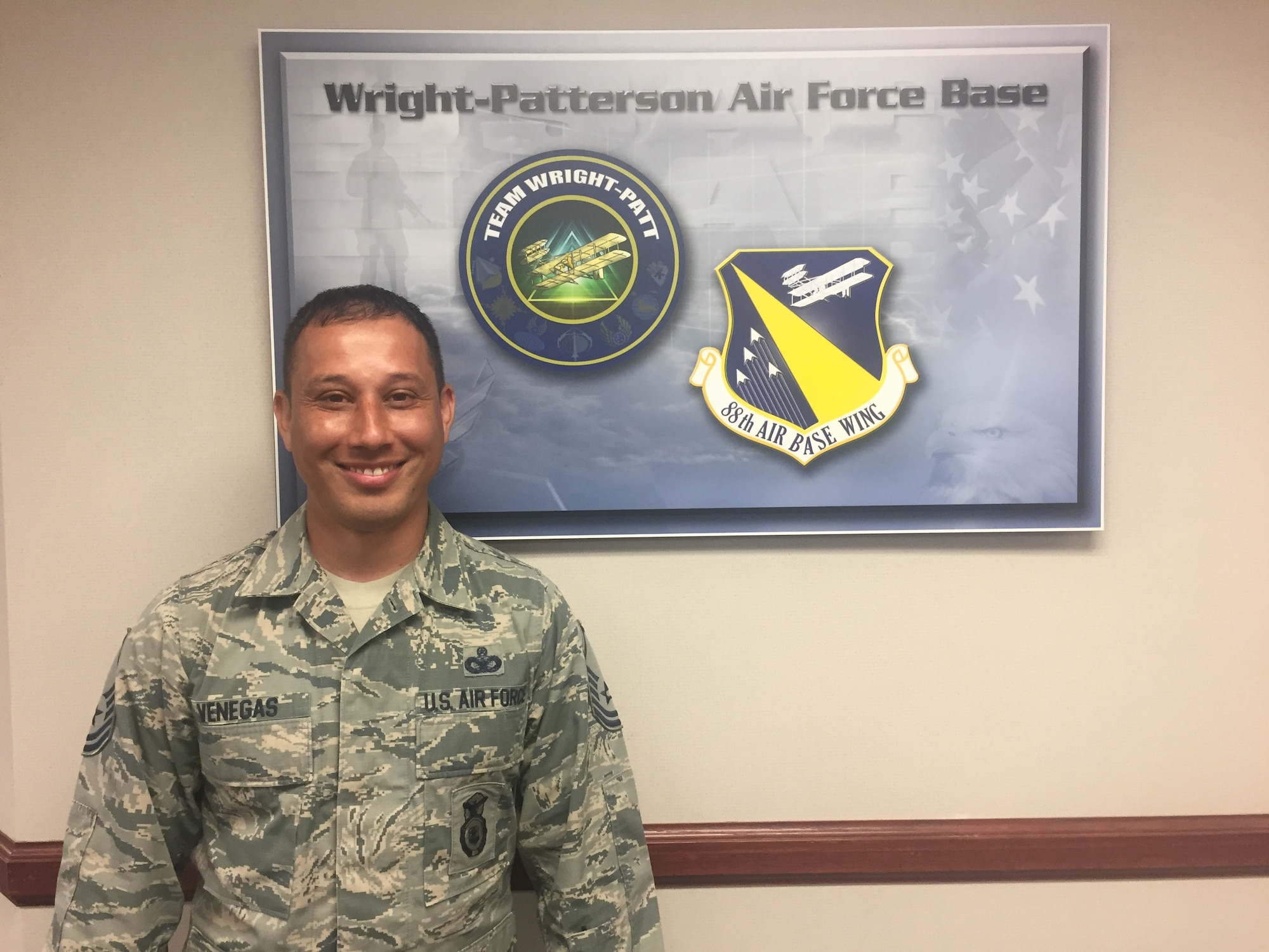 Master Sgt. Martin Venegas is a member of the LGBT (Lesbian, Gay, Bisexual and Transgender) Awareness Month Special Observance Committee at Wright-Patterson Air Force Base. The committee will host a free 5K color fun run/walk on June 22, starting at 8 a.m. at the Rod and Gun Club, Hebble Creek Road, Area A. The public and base community are invited to participate. (Skywrighter photo/Amy Rollins)