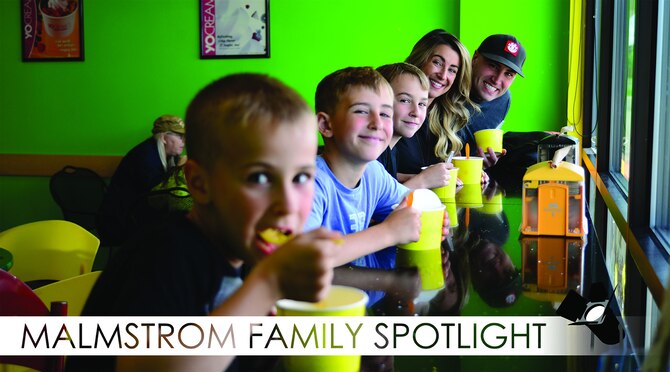 From left, Jax, Ziggy, Blaise, Amanda and Master Sgt. Anthony Richards, 741st Missile Security Forces Squadron NCO in charge of operations, pose for a photo May 23, 2018, near Malmstrom Air Force Base, Mont.