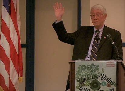 IMAGE: DAHLGREN, Va. (May 29, 2018) – Dr. Carson Eoyang – keynote speaker at the Asian American and Pacific Islander (AAPI) Heritage Month Observance – shares 10 rules for success that he learned from his parents and teachers. He fine-tuned the rules while working on degree programs at MIT, Harvard, and Stanford - rules that continued to impact his professional career in federal service. Eoyang credited education as the key to his family’s success after his father emigrated from China to the United States after World War II.