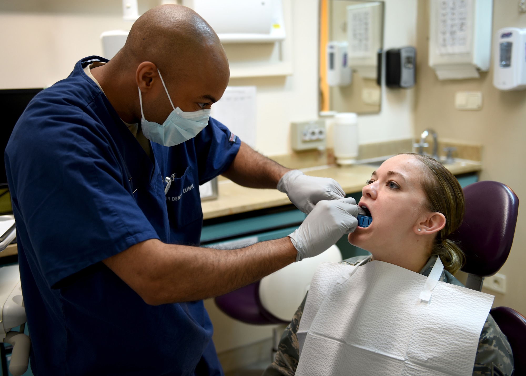 The dental clinic creates mouth guards for members to prevent injuries to the teeth and mouth during high intensity activities.