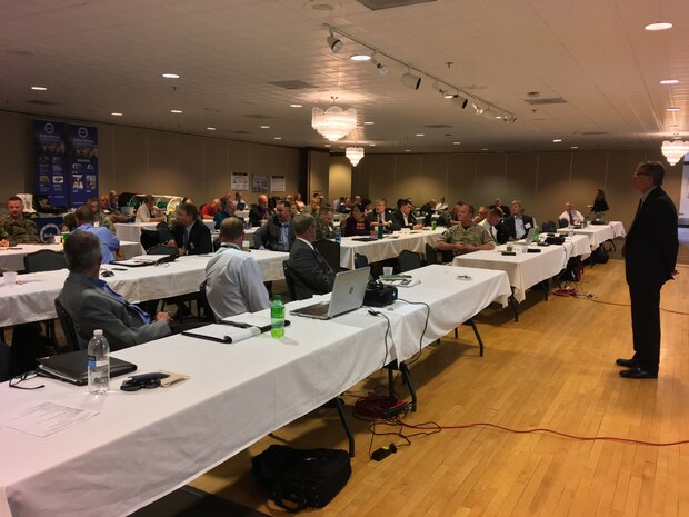 Members of Joint Task Force Civil Support participated in the Vista Crossing Tabletop Exercise and International CBRN Summit hosted by U.S. Northern Command and held at Peterson Air Force Base, Colorado June 12-13, 2018. The
participants represented Federal and National Guard military, DoD civilians, and interagency and industry members. JTF-CS provides command and control for designated Department of Defense specialized response forces to assist local, state, federal and tribal partners in saving lives, preventing further injury, and providing critical support to enable community recovery.