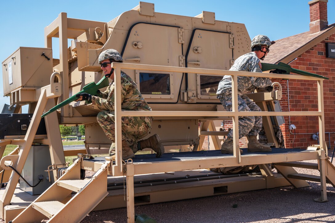South Dakota National Guard soldiers take part in High Mobility Multipurpose Wheeled Vehicle Egress Assistance Training.