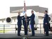 U.S. Air Force Col. Glenn A. Rineheart, Air Mobility Command Test and Evaluation director, Scott AFB, IL, facilitates the passing of the guidon to U.S. Air Force Lt. Col. E. Race Steinfort, AMC Test and Evaluation Squadron during the change of command ceremony, June 8, 2018. Steinfort came to Joint Base MDL from Joint Base Pearl Harbor-Hickam, Hawaii as the Pacific Air Force strategy plans and program director.