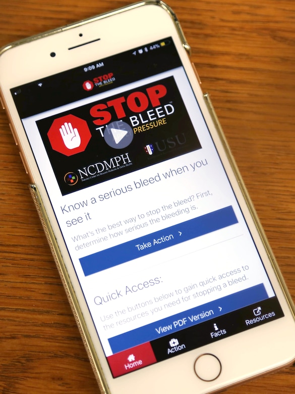 The “Stop the Bleed” app, available for iPhone and Android, can help bystanders save lives in the event of an emergency.