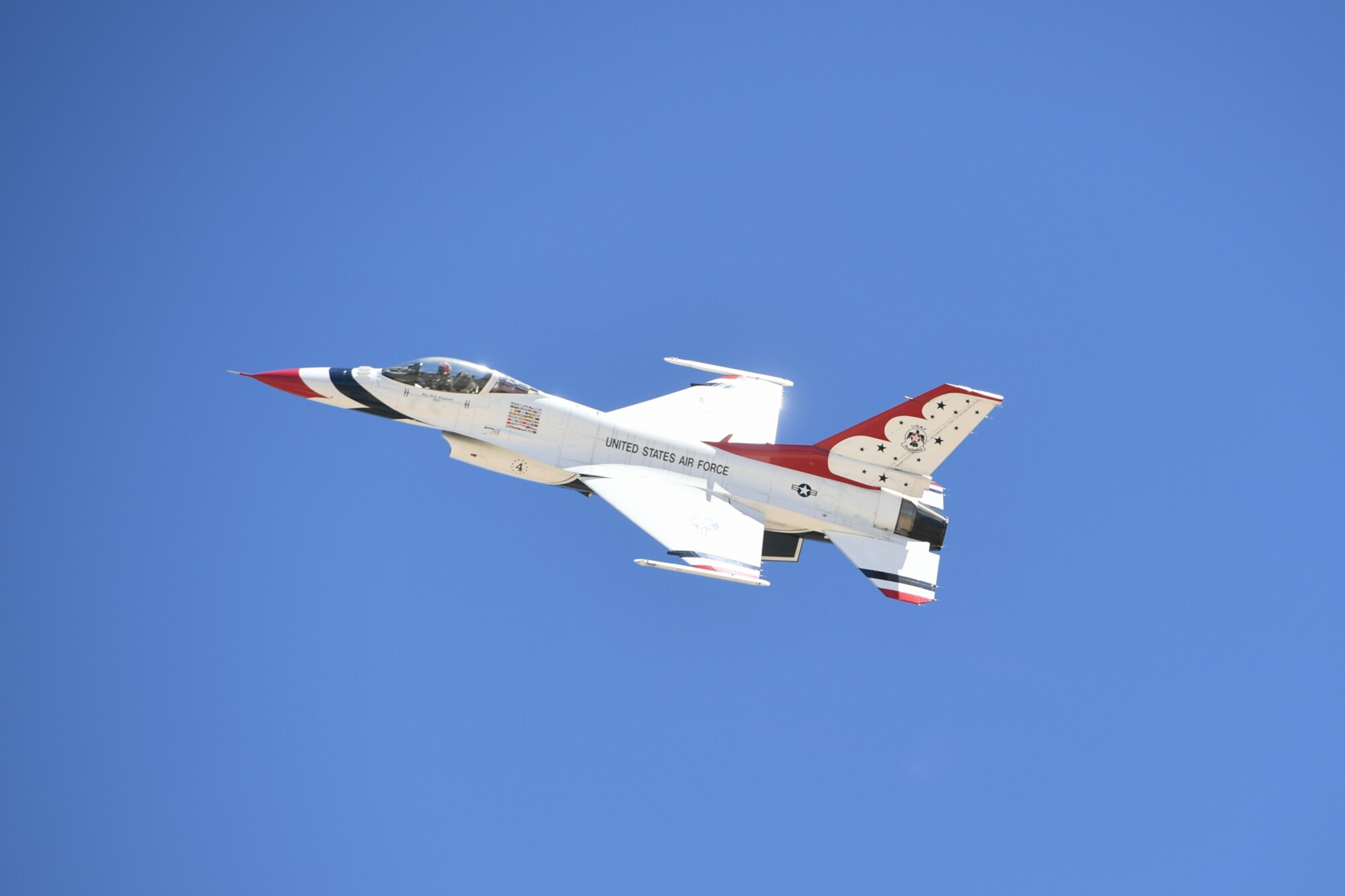 The U.S. Air Force Thunderbirds arrived June 21, 2018, at Hill Air Force Base, Utah, for the Warriors Over the Wasatch Air and Space Show June 23-24. (U.S. Air Force photo by Cynthia Griggs)
