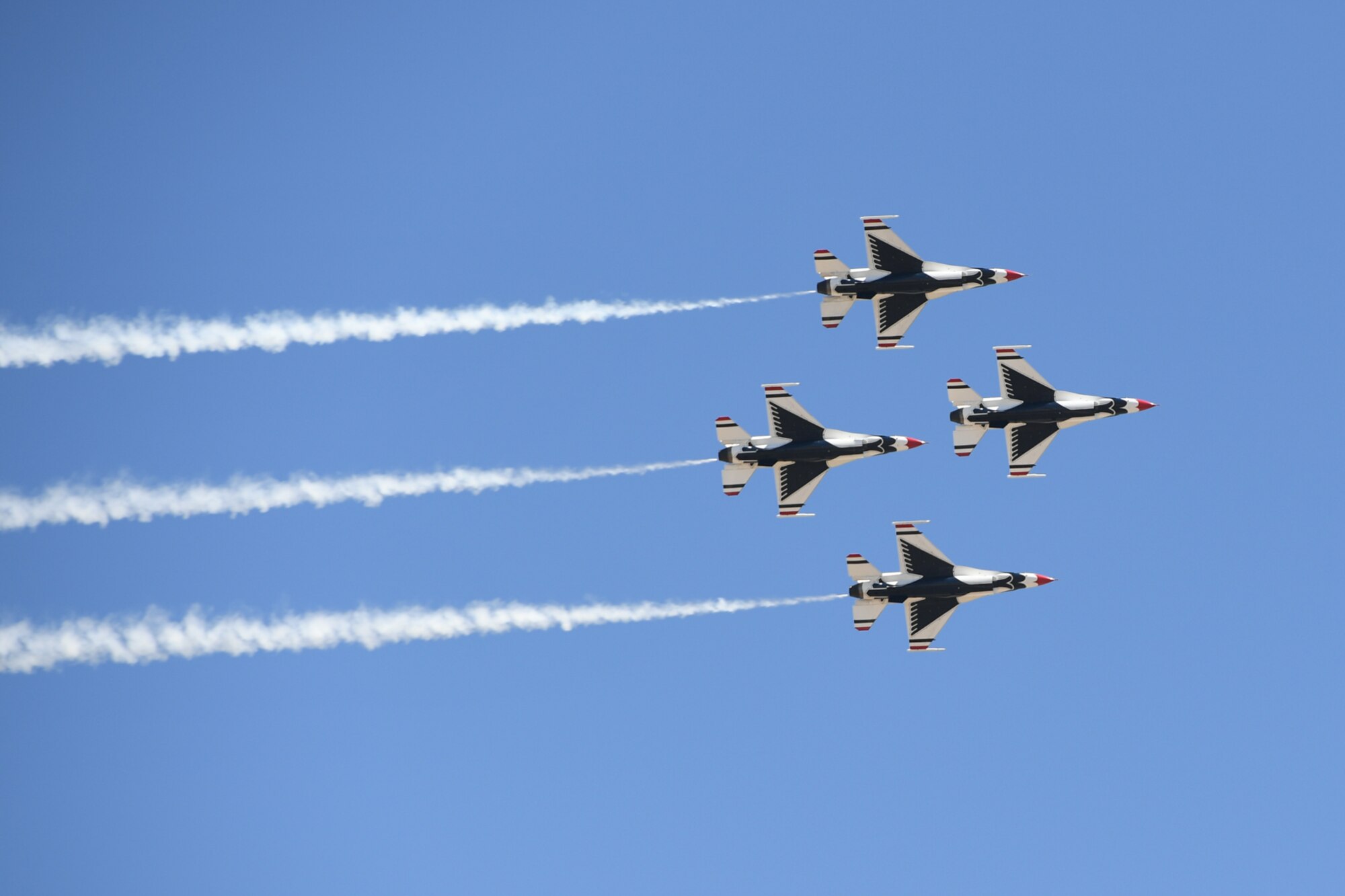 The U.S. Air Force Thunderbirds arrived June 21, 2018, at Hill Air Force Base, Utah, for the Warriors Over the Wasatch Air and Space Show June 23-24. (U.S. Air Force photo by Cynthia Griggs)