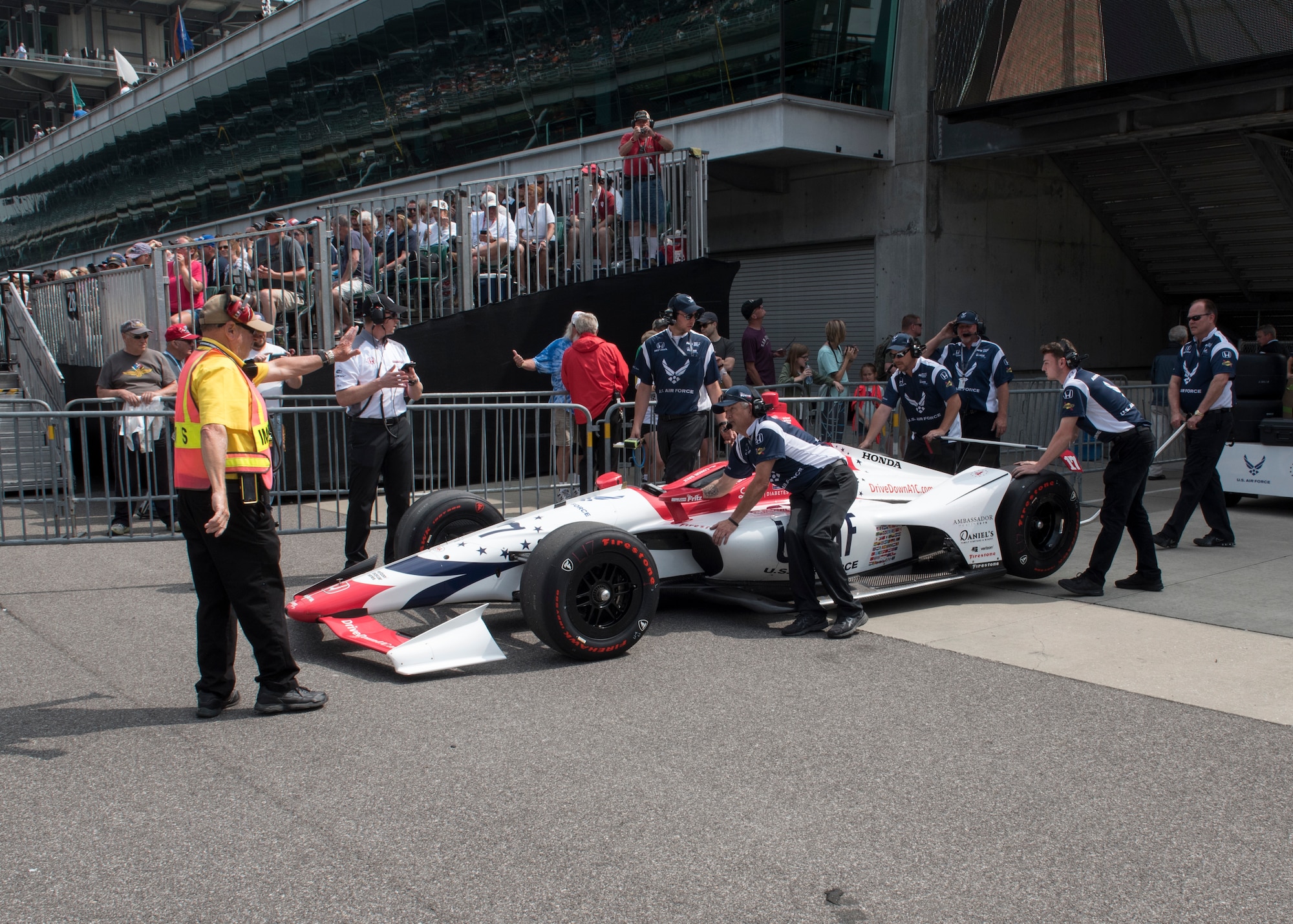 Department of Defense; DoD; Air Force; People; Aircraft; Air Power; USAF; United States Air Force; US Air Force Recruiting; Nellis AFB; Indianapolis Motor Speedway; Conor Daly; Thom Burns Racing; Indy 500