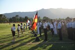 Fort Bliss, Texas. - Elite military soccer players from around the world participate in the opening ceremonies at Fort Bliss June 21 ahead of the 2018 Conseil International du Sport Militaire (CISM) World Military Women's Football Championship. International military teams are here to crown the bst women soccer players among the nine militaries participating. U.S. Navy photo by Mass Communication Specialist 3rd Class Camille Miller (Released).