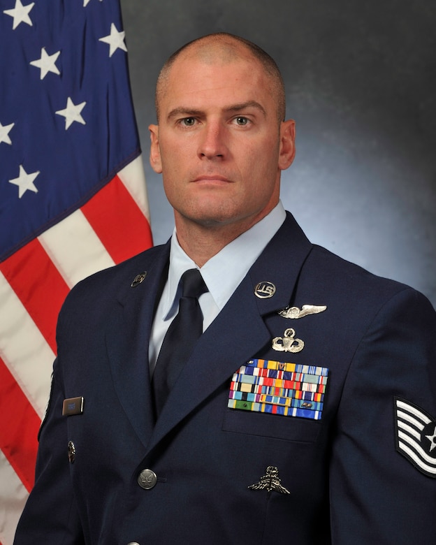 Master Sgt. William Posch, 36, Indialantic, Florida, was a seasoned Air Force Reserve pararescuemen assigned to the 308th Rescue Squadron providing combat rescue support for Inherent Resolve when he and seven Airmen were killed in an HH-60G Pave Hawk helicopter crash in Anbar Province, Iraq, March 15, 2018. Loved ones and fellow Reserve Citizen Airmen paid respects as Master Sgt. William Posch was laid to rest with full military honors at Florida Memorial Gardens Thursday, June 21. This photo was taken after he was recognized In 2013 as one of the Air Force’s 12 Outstanding Airmen of the Year, which was one of his  many achievements. (U.S. Air Force photo)