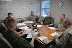 Members of Fort Indiantown Gap’s billeting and logistics team met with Lithuanian training center Soldiers during a range exchange visit June 10. (