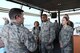 An airfield management Airman briefs the AETC leaders on his roles and responsibilities as an air traffic controller at Osan Air Base, Republic of Korea on June 15, 2018. The AETC leaders visited various units on Osan Air Base to solicit feedback regarding education and training of new Airmen who enter the workplace. (U.S. Air Force photo by Staff Sgt. Benjamin Raughton)