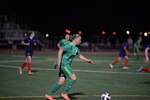 FORT BLISS, Texas. –  Elite women from France and Germany compete in the El Paso heat at Fort Bliss June 23, at the 2018 Conseil International du Sport Militaire (CISM) World Military Women’s Football Championship. International military teams squared off to eventually crown the best women soccer players among the international militaries participating. U.S. Navy photo by Mass Communication Specialist 3rd Class Camille Miller (Released)