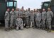 Col. Gretchen M. Wiltse and Col. Douglas Strawbridge stand with members of the 911th Fuels Management Flight on June 1, 2018, at Pittsburgh International Airport Air Reserve Station. The flight won the Golden Derrick award for Best Fuels Management Flight in the Air Force Reserve Command for 2017. Wiltse is the chief of the AFRC Logistics Readiness Division and Strawbride is the commander of the 911th Airlift Wing.