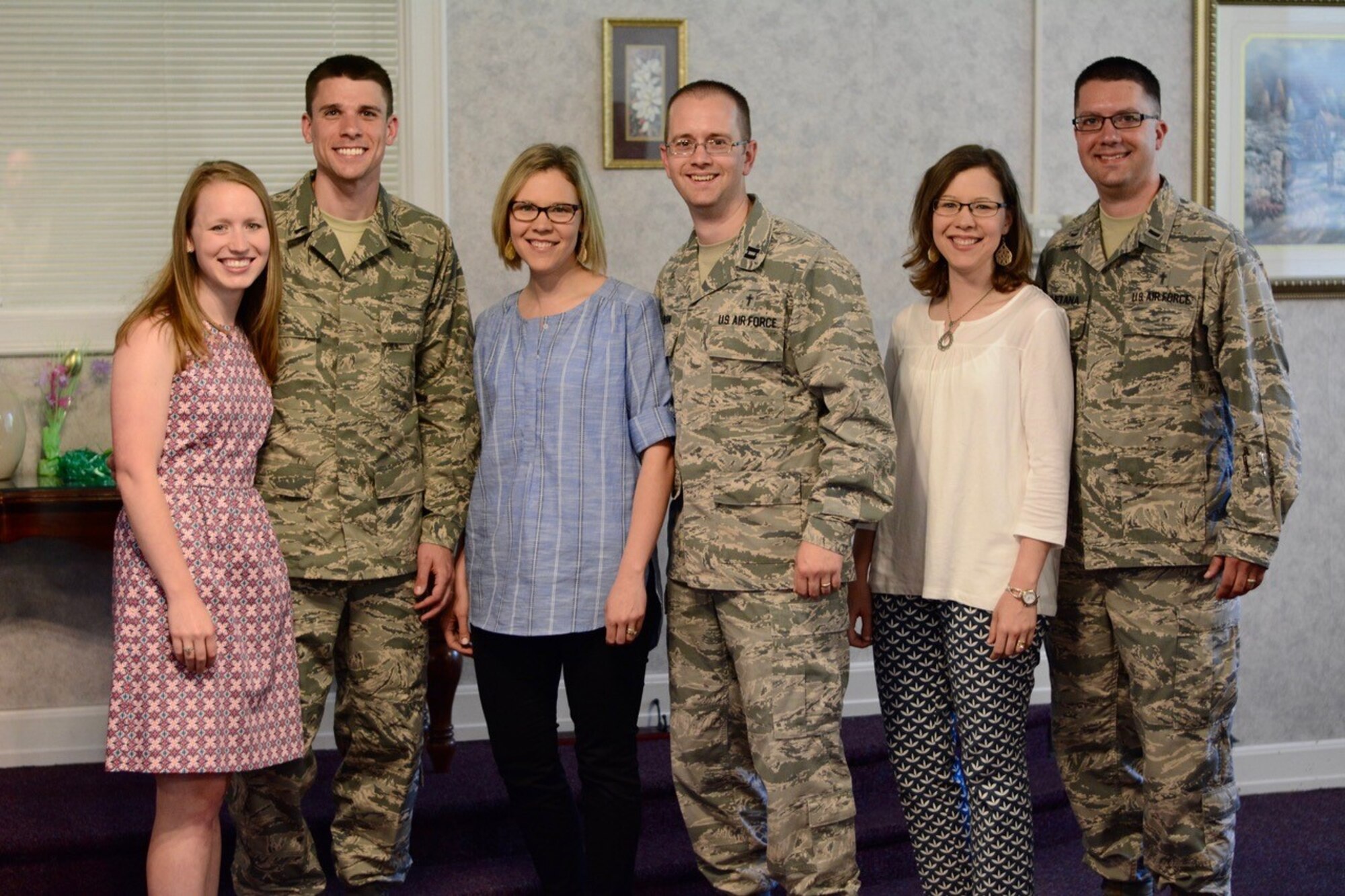 Chaplain (Capt.) Matthew Wilson, 944th Fighter Wing, was the first of the three to join the Air Force Reserve Command six years ago. His wife’s twin sister married Chaplain (1st Lt.) Daniel Smetana, 20th Fighter Wing, Shaw AFB, S.C.