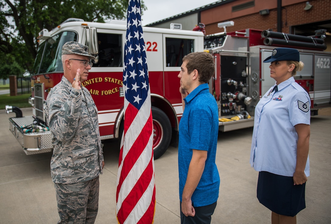 Newest firefighter with the 932nd Airlift Wing.