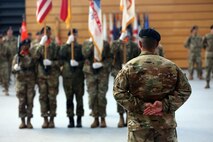 Soldier standing in formation