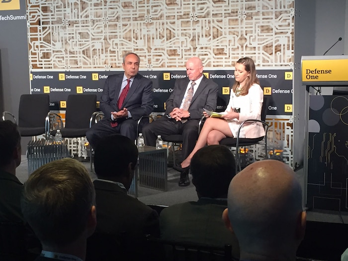 A panel discusses technology.