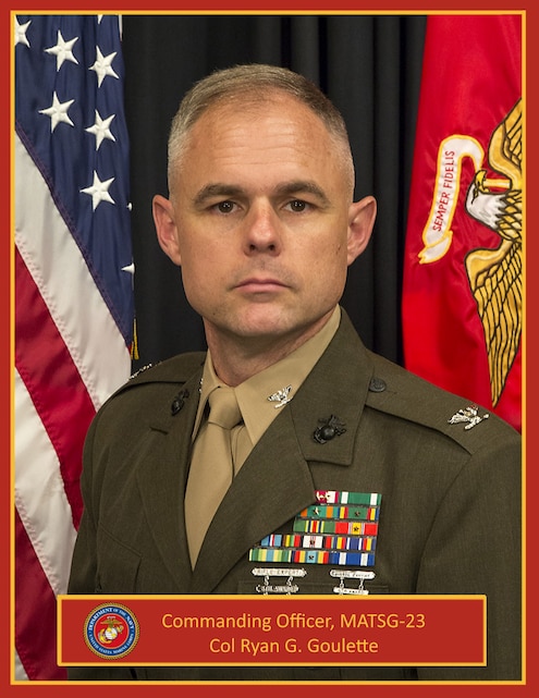 Colonel Ryan G. Goulette > Training Command > Biography