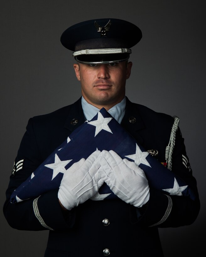 U.S. Air Force Senior Airman John Stone Jr., 438th Supply Chain Operations Squadron supply management specialist, and member of the Joint Base Langley-Eustis Honor Guard, recently travelled to Puerto Rico to perform funeral services for eight of the nine Puerto Rico National Guardsmen killed in a May 2, 2018 aircraft mishap.