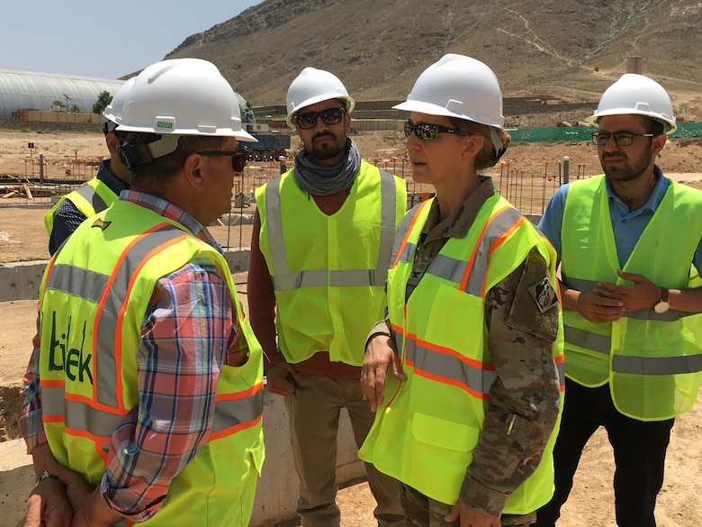 Col. Colloton and staff visit the site where the Camp Commando School of Excellence is being built.