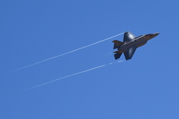 Hundreds of thousands of people witnessed the speed and maneuverability of the F-35A during two attack demonstrations at Hill’s 2018 Warriors Over the Wasatch Air and Space show here. The combat scenarios featured dialogue between a Joint Terminal Attack Controller in ground combat coordinating close air support with F-35A pilots. The demonstration featured multiple passes from the jets and a pyrotechnic display. Hill’s 388th Fighter Wing is the first combat-capable F-35A wing in the Air Force and this is the first time they have flown an attack demonstration in an air show. (U.S. Air Force photo by Todd Cromar)
