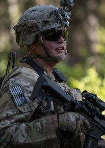 U.S. Army Alaska infantrymen from the 1st Stryker Brigade Combat Team, 25th Infantry Division, and Japan Ground Self-Defense Force soldiers from the 1st Airborne Brigade
execute platoon movement-to-contact and support-by-fire operations during Exercise Arctic Aurora at Joint Base Elmendorf-Richardson, Alaska, June 14, 2018. Arctic Aurora is an annual bilateral training exercise involving elements of U.S. Army Alaska and the JGSDF which focuses on strengthening ties between the two nations by executing combined small-unit airborne proficiency operations and basic small-arms marksmanship.