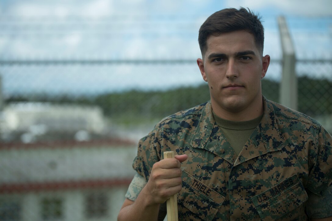 U.S. Marine Cpl. Otto Thiele was one of the five Marines to assist a local Japanese woman on his way down Mount Fuji, Japan, July 3, 2017. The woman, Moe Oda, was found lying on the ground,  hyperventilating and struggling to breathe when the Marines came to her assistance. Thiele made the original call to the emergency line to alert them about the situation. Together, they created a makeshift stretcher to carry her down approximately two miles to get to medical assistance. Thiele, a 21 year old, St. Charles, Missouri  native, is a micro miniature repairman with Electronics Maintenance Company, 3d Maintenance Battalion, Combat Logistics Regiment 35, 3d Marine Logistics Group, III Marine Expeditionary Force.