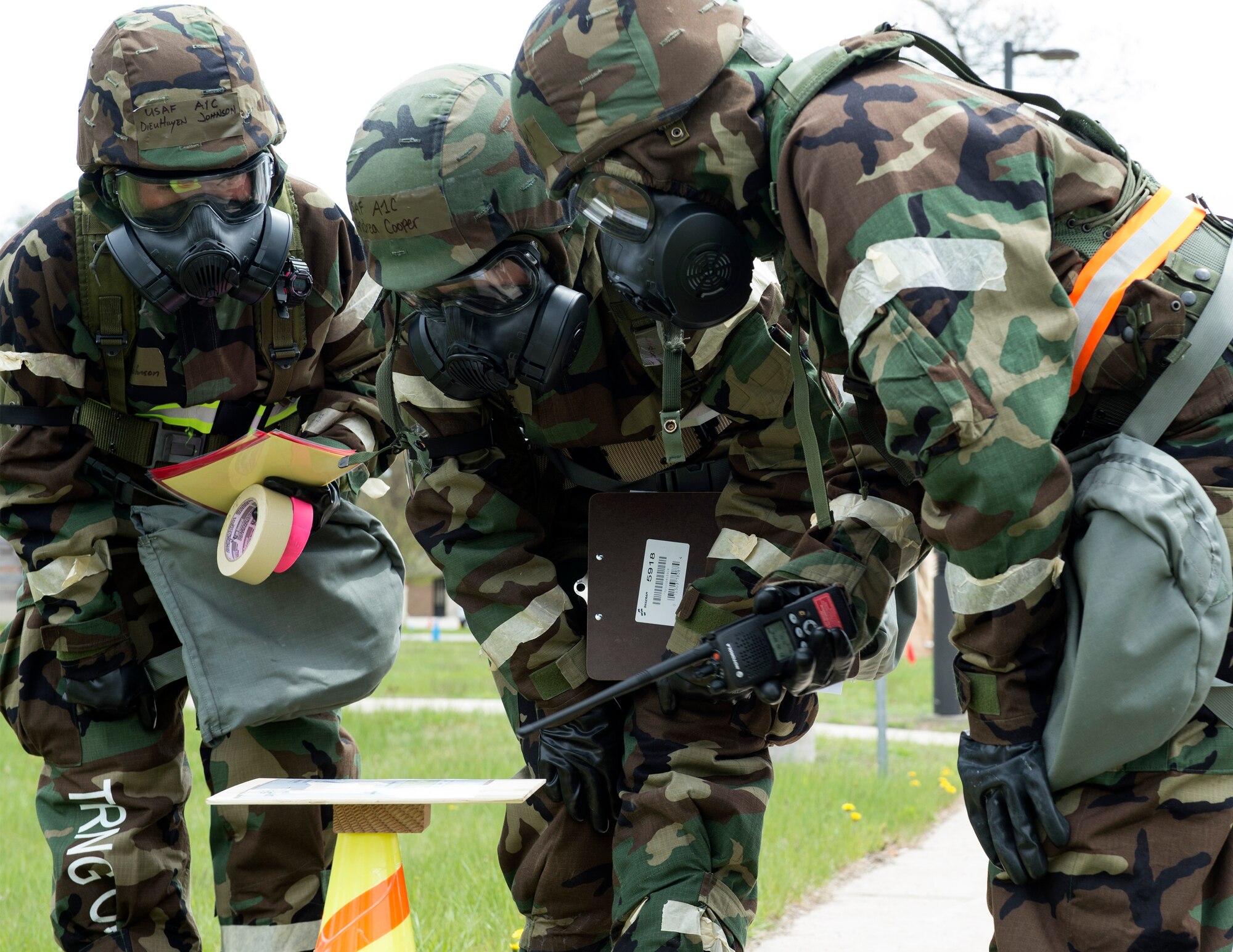 U.S. Air Force Airmen from the 133rd Airlift Wing participate in a training exercise which covered Ability-To-Survive and Operate principles, or ATSO, at the Alpena Combat Readiness Training Center in Alpena, Mich., May 19, 2018.