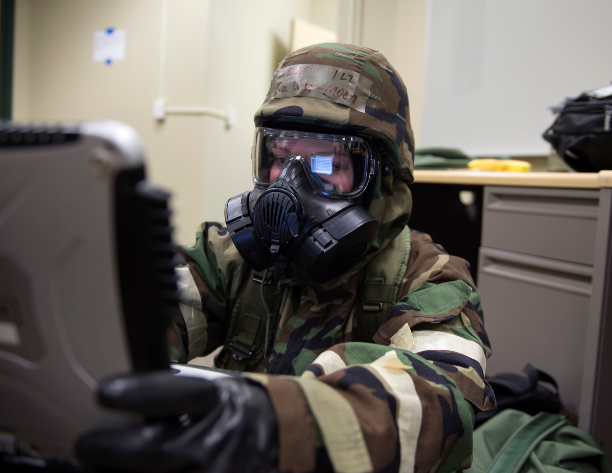 U.S. Air Force Airmen from the 133rd Airlift Wing participate in a training exercise which covered Ability-To-Survive and Operate principles, or ATSO, at the Alpena Combat Readiness Training Center in Alpena, Mich., May 19, 2018.